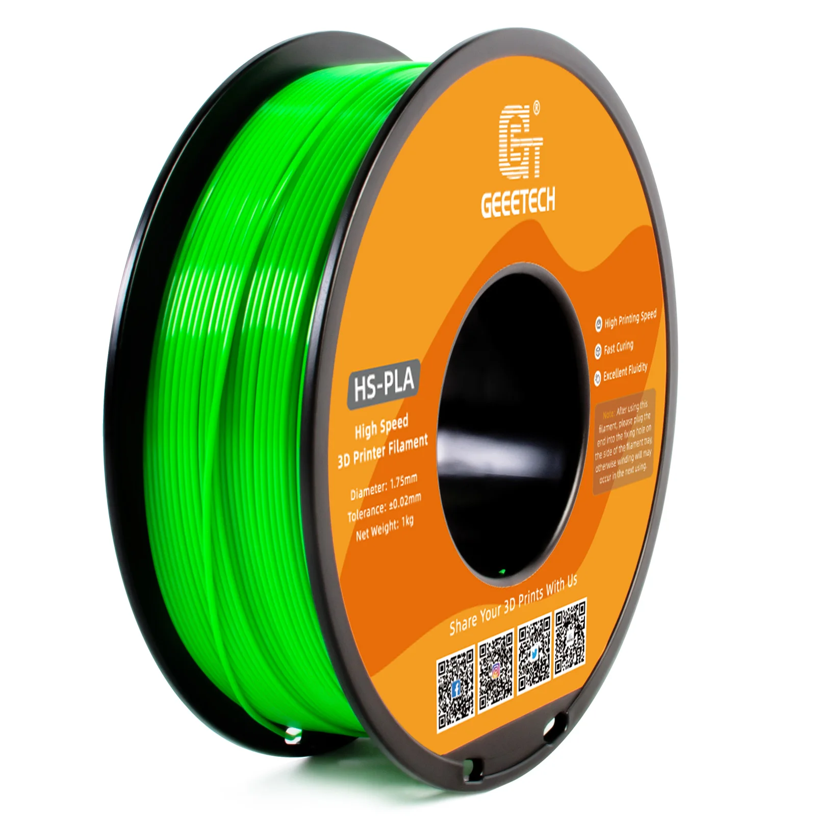 Filament GEEETECH PLA High-Speed Zielony (GREEN)
