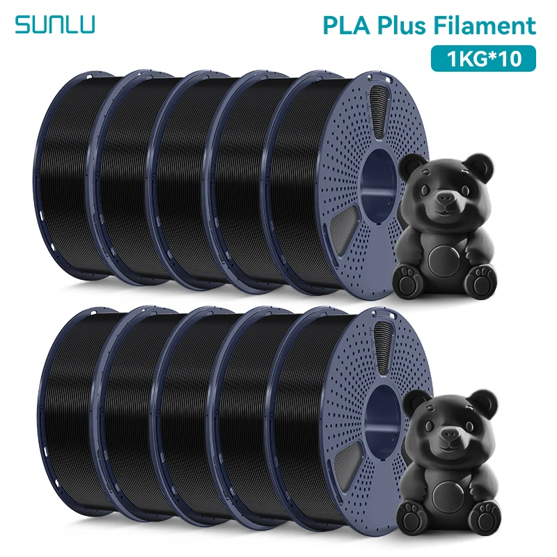 Filament SUNLU PLA Plus Czarny (BLACK)