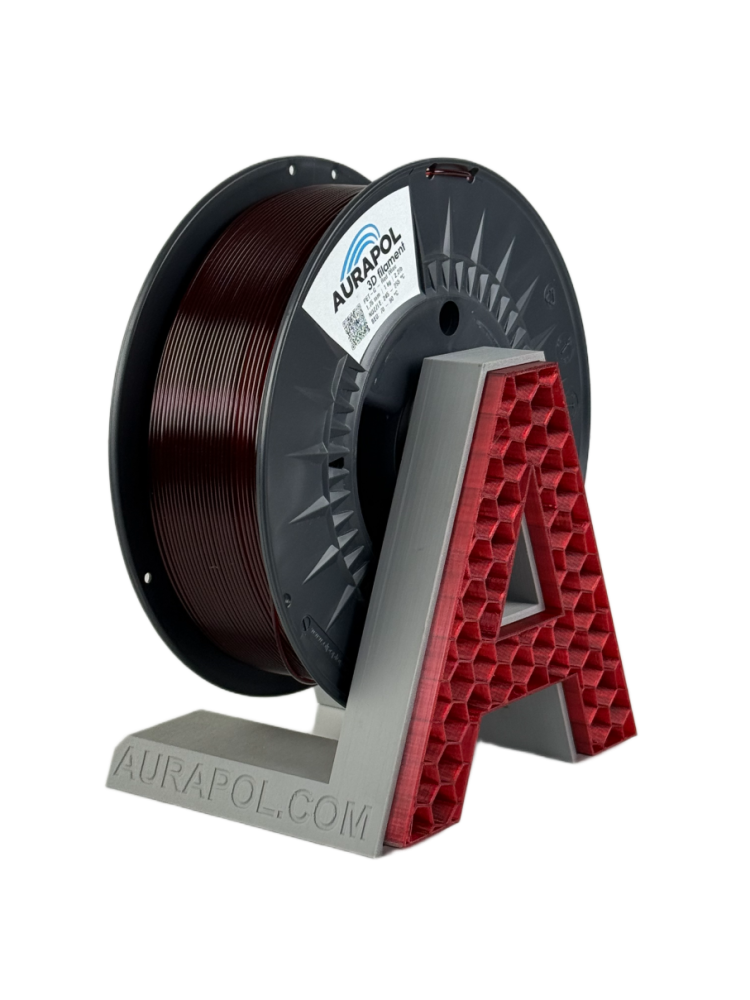 Filament Aurapol PETG Czerwony Przezroczysty (RED TRANSPARENT)