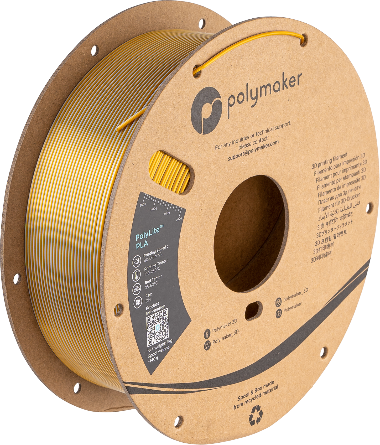 Filament Polymaker PLA Dwukolorowy Jedwabny (DUAL SILK)