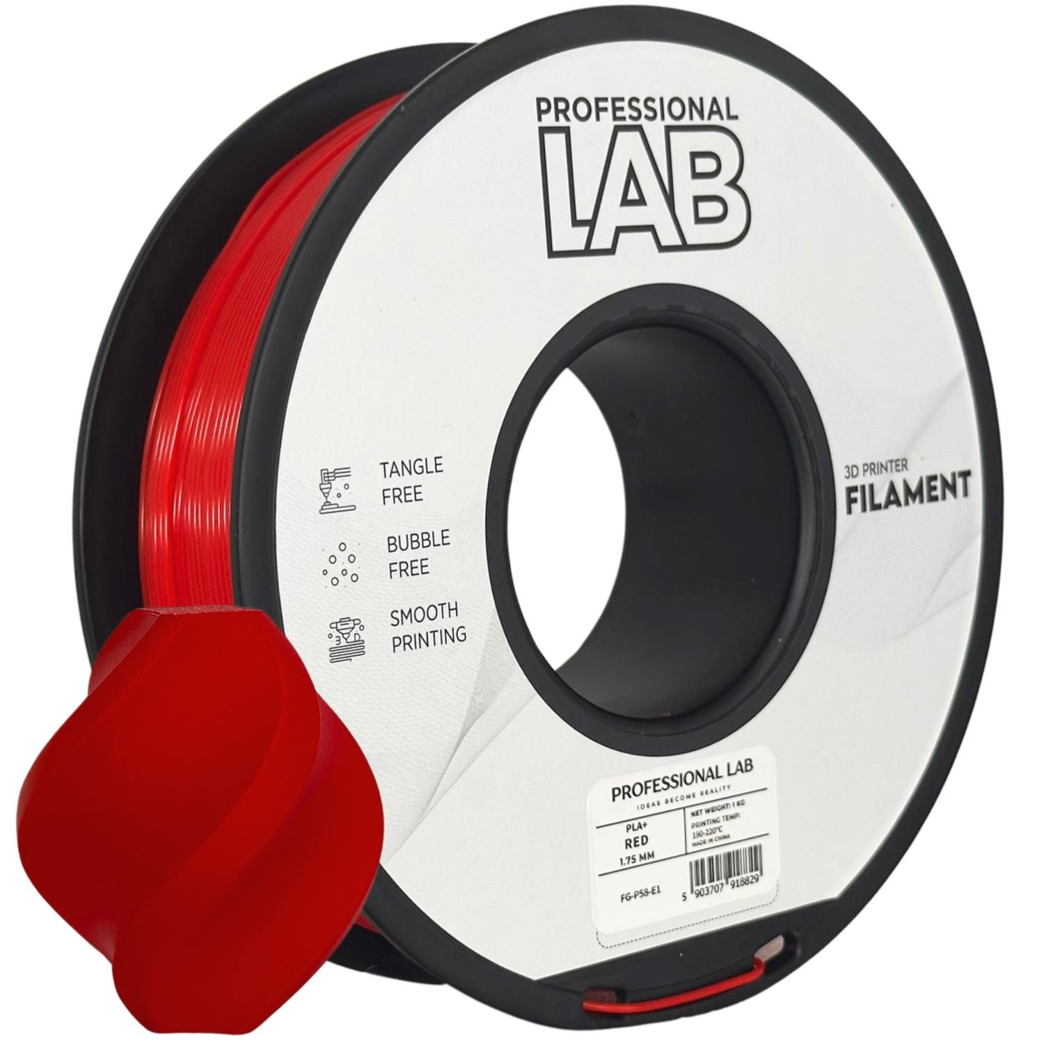 Filament Professional Lab PLA Plus Czerwony (RED)