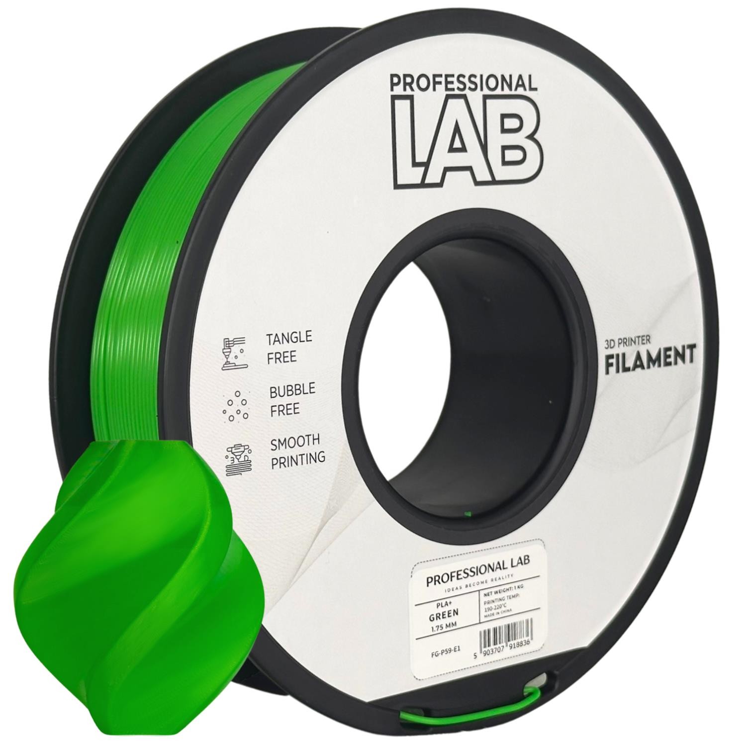 Filament Professional Lab PLA Plus Zielony (GREEN)