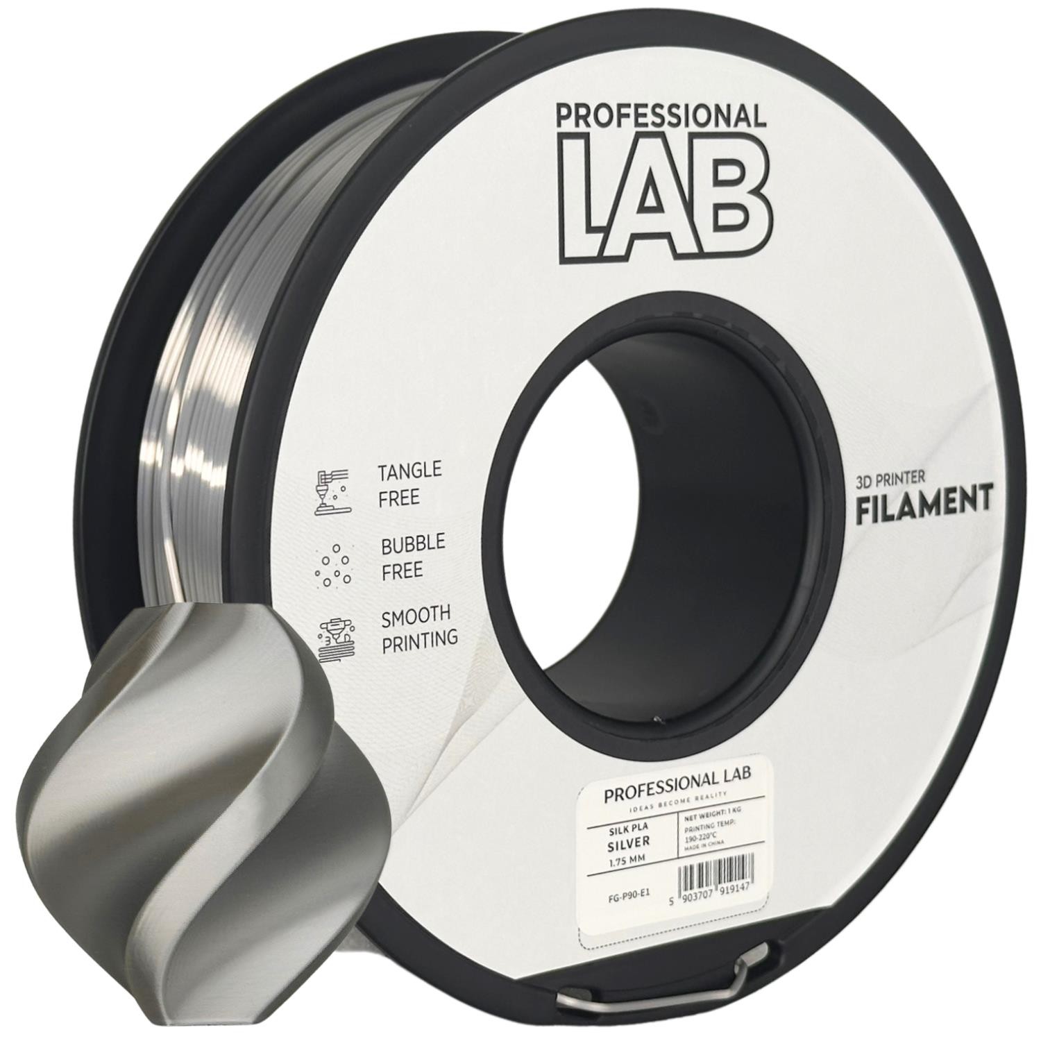 Filament Professional Lab PLA Srebrny Jedwabny (SILVER SILK)