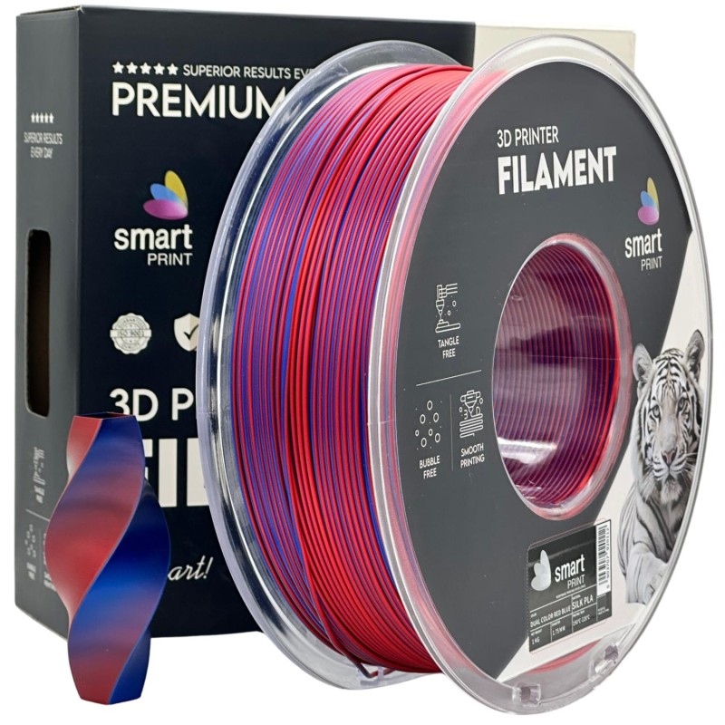 Filament Smart Print PLA Niebieski Dwukolorowy Jedwabny (BLUE DUAL SILK)