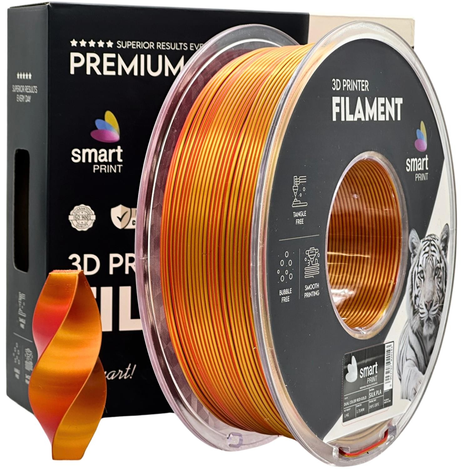 Filament Smart Print PLA Czerwony Dwukolorowy Jedwabny (RED DUAL SILK)