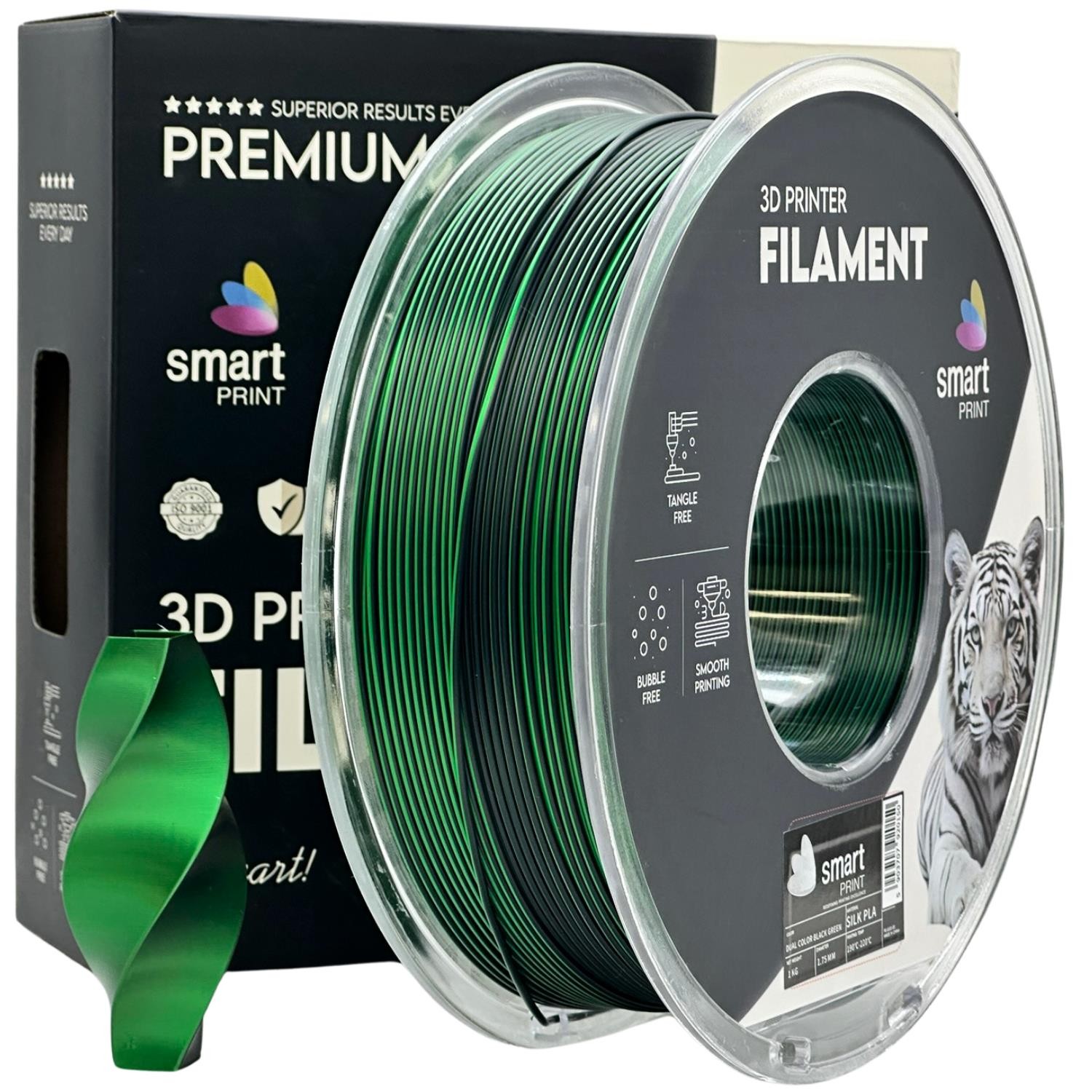 Filament Smart Print PLA Zielony Dwukolorowy Jedwabny (GREEN DUAL SILK)