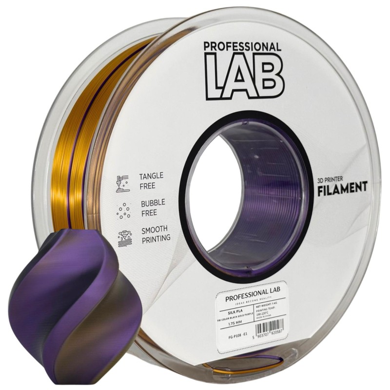 Filament Professional Lab PLA Fioletowy Trójkolorowy Jedwabny (PURPLE TRIPLE SILK)