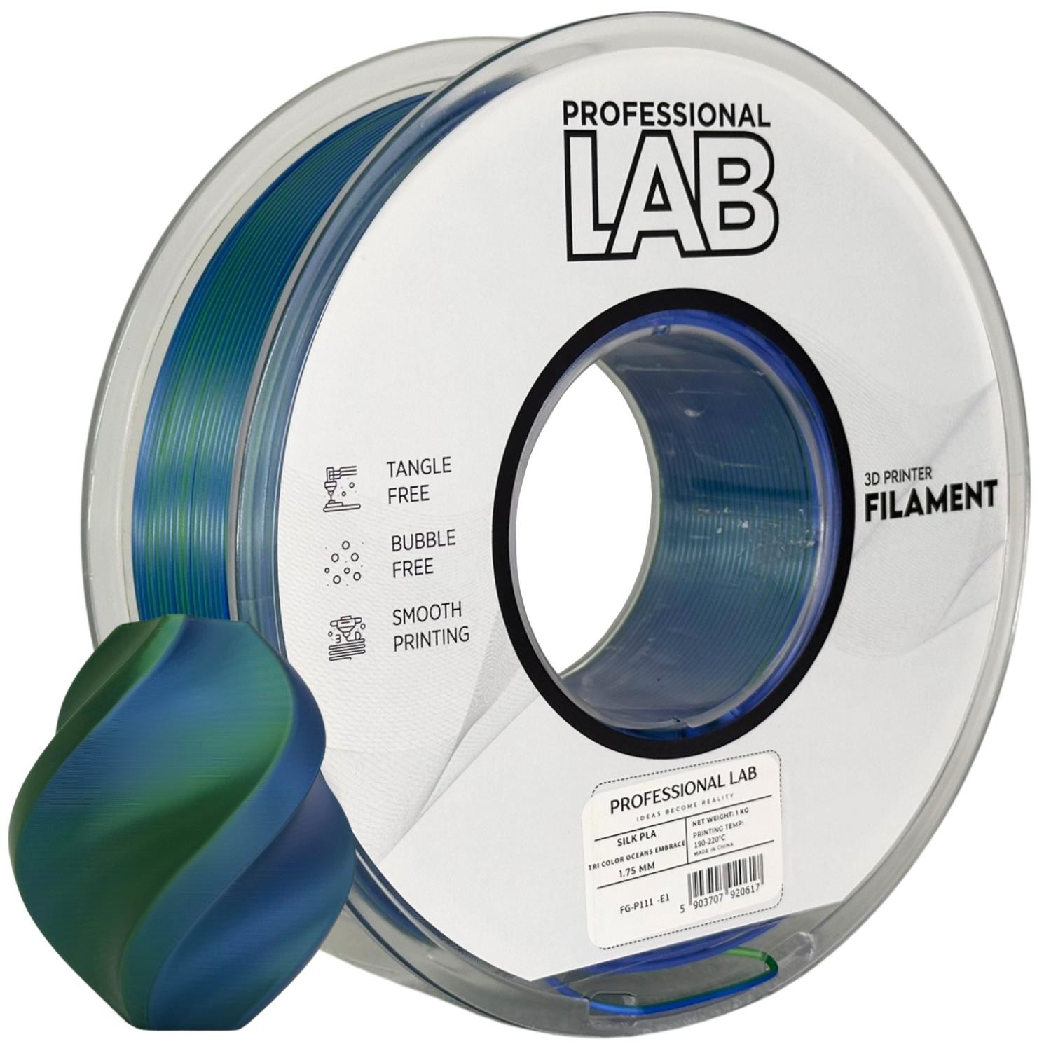 Filament Professional Lab PLA  Trójkolorowy Jedwabny (TRIPLE SILK)