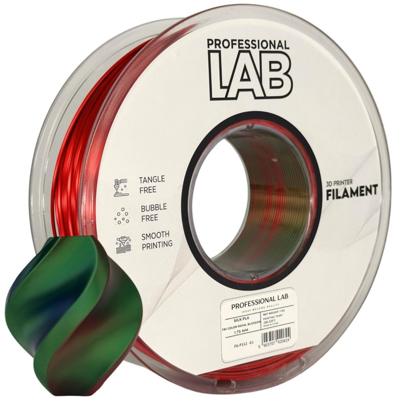 Filament Professional Lab PLA Trójkolorowy Jedwabny (TRIPLE SILK)