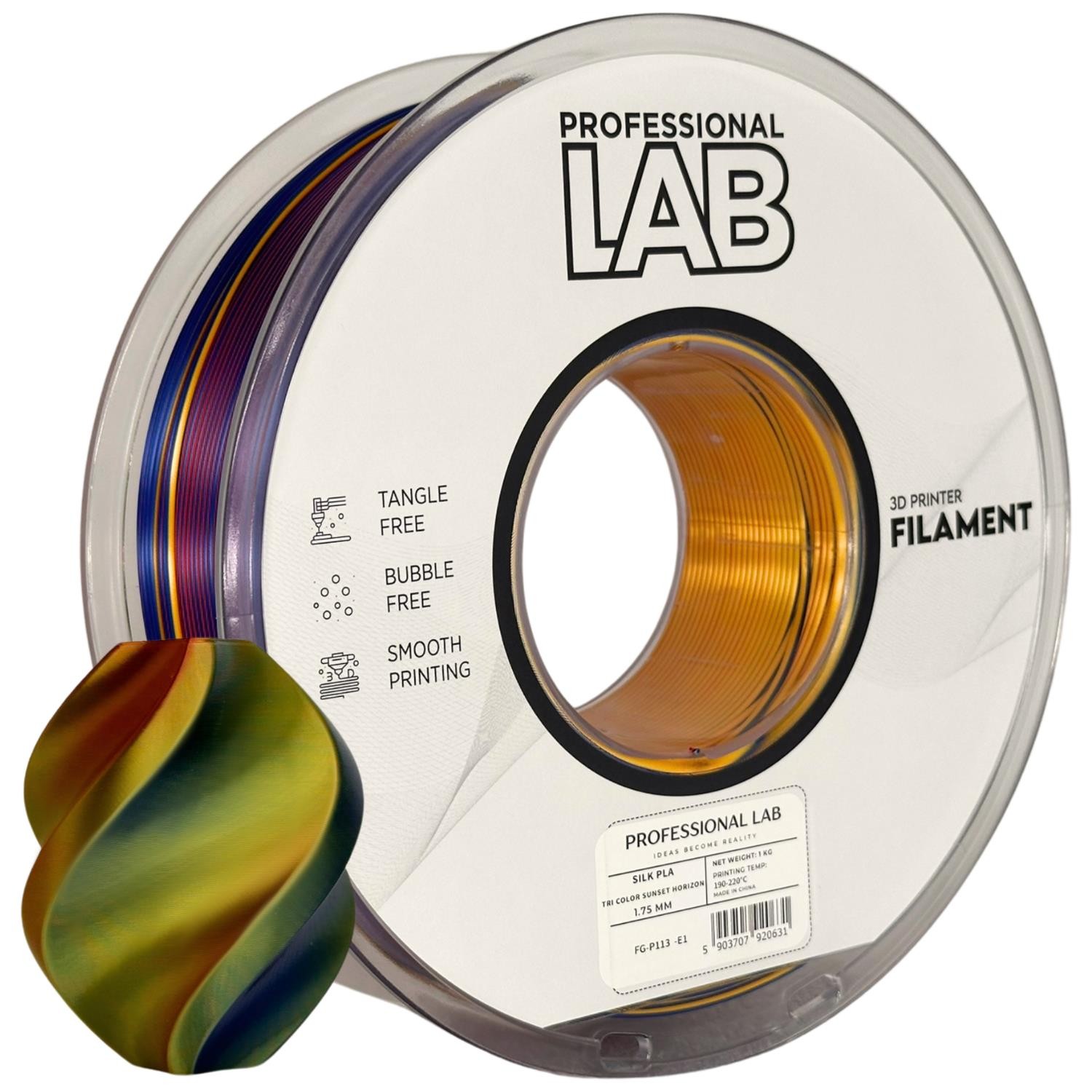 Filament Professional Lab PLA  Trójkolorowy Jedwabny (TRIPLE SILK)