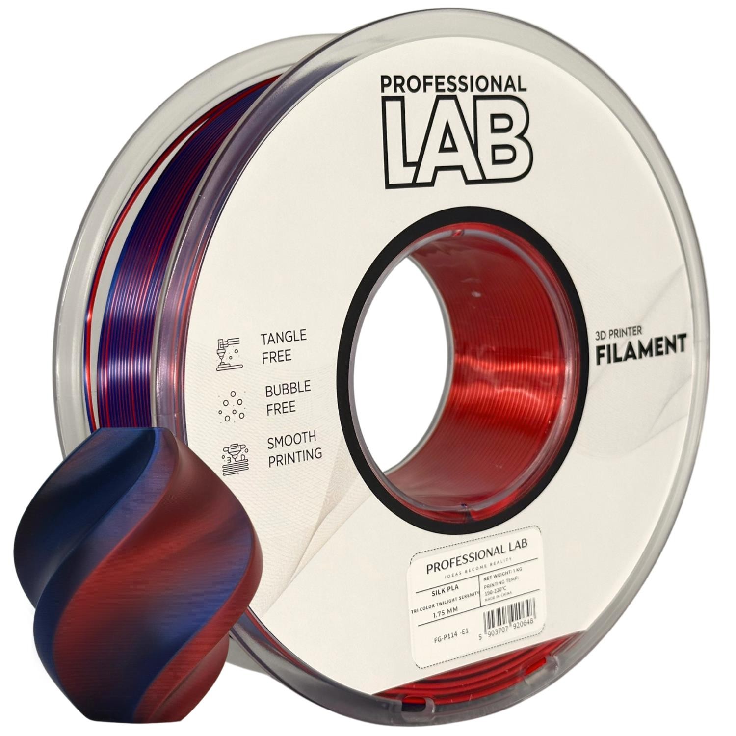 Filament Professional Lab PLA  Trójkolorowy Jedwabny (TRIPLE SILK)