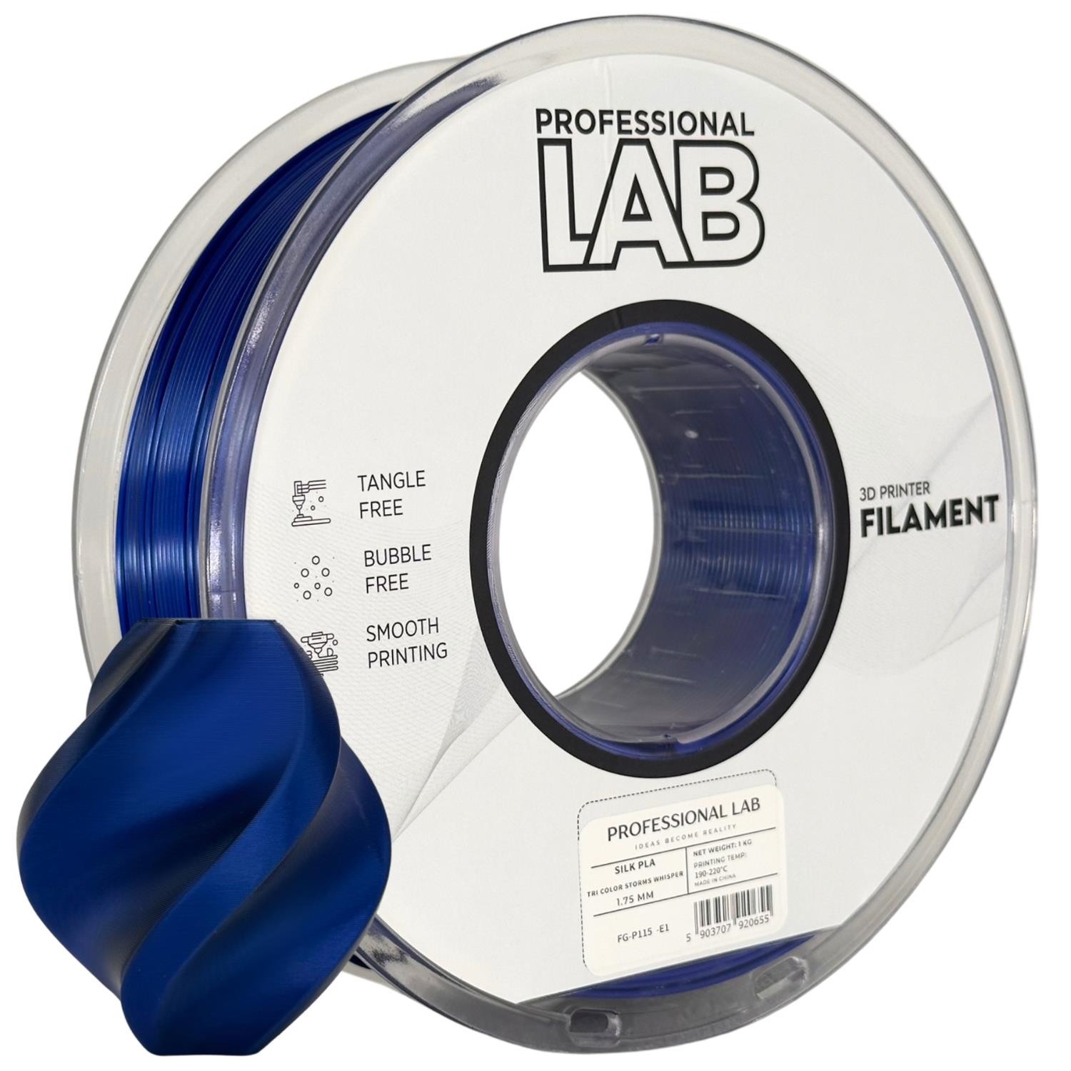 Filament Professional Lab PLA  Trójkolorowy Jedwabny (TRIPLE SILK)