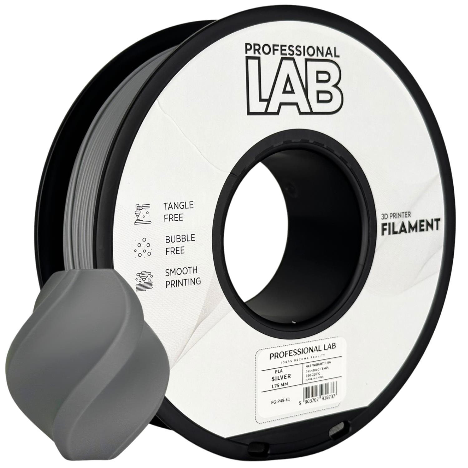 Filament Professional Lab PLA Plus Srebrny (SILVER)