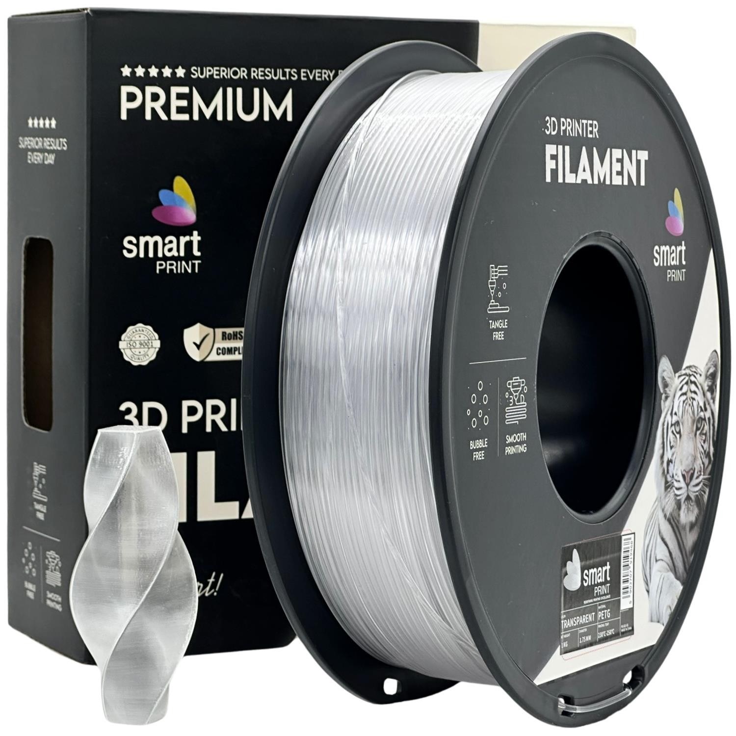 Filament Smart Print PETG Naturalny Przezroczysty (NATURAL TRANSPARENT)