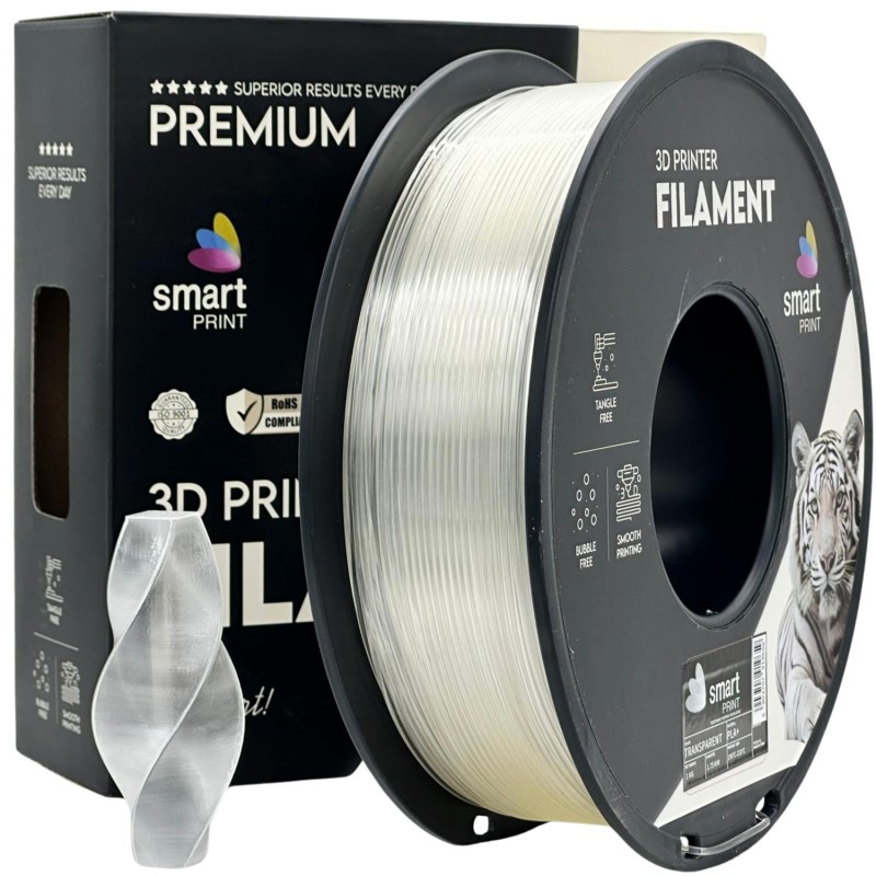 Filament Smart Print PLA Plus Naturalny Przezroczysty (NATURAL TRANSPARENT)