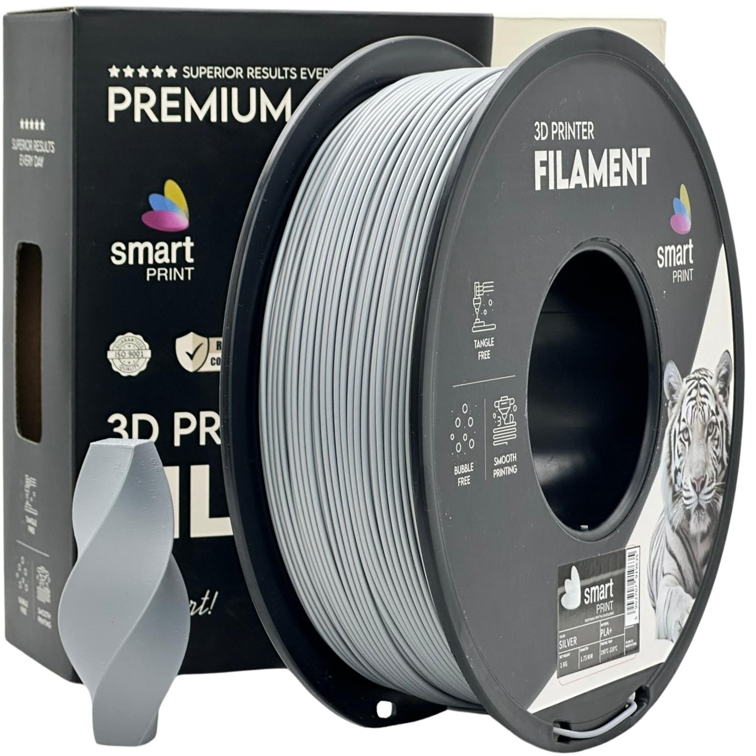 Filament Smart Print PLA Plus Srebrny (SILVER)