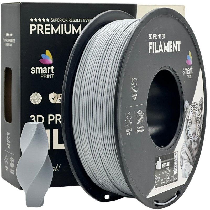 Filament Smart Print PLA Plus Srebrny (SILVER)