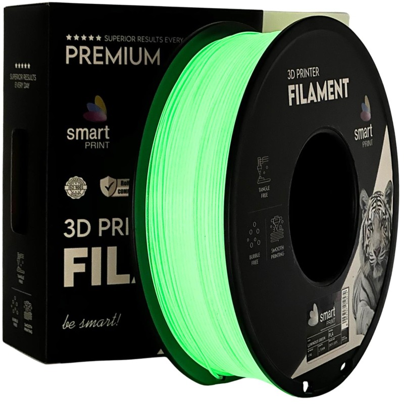 Filament Smart Print PLA Zielony Świecący w ciemności (GREEN GLOW)
