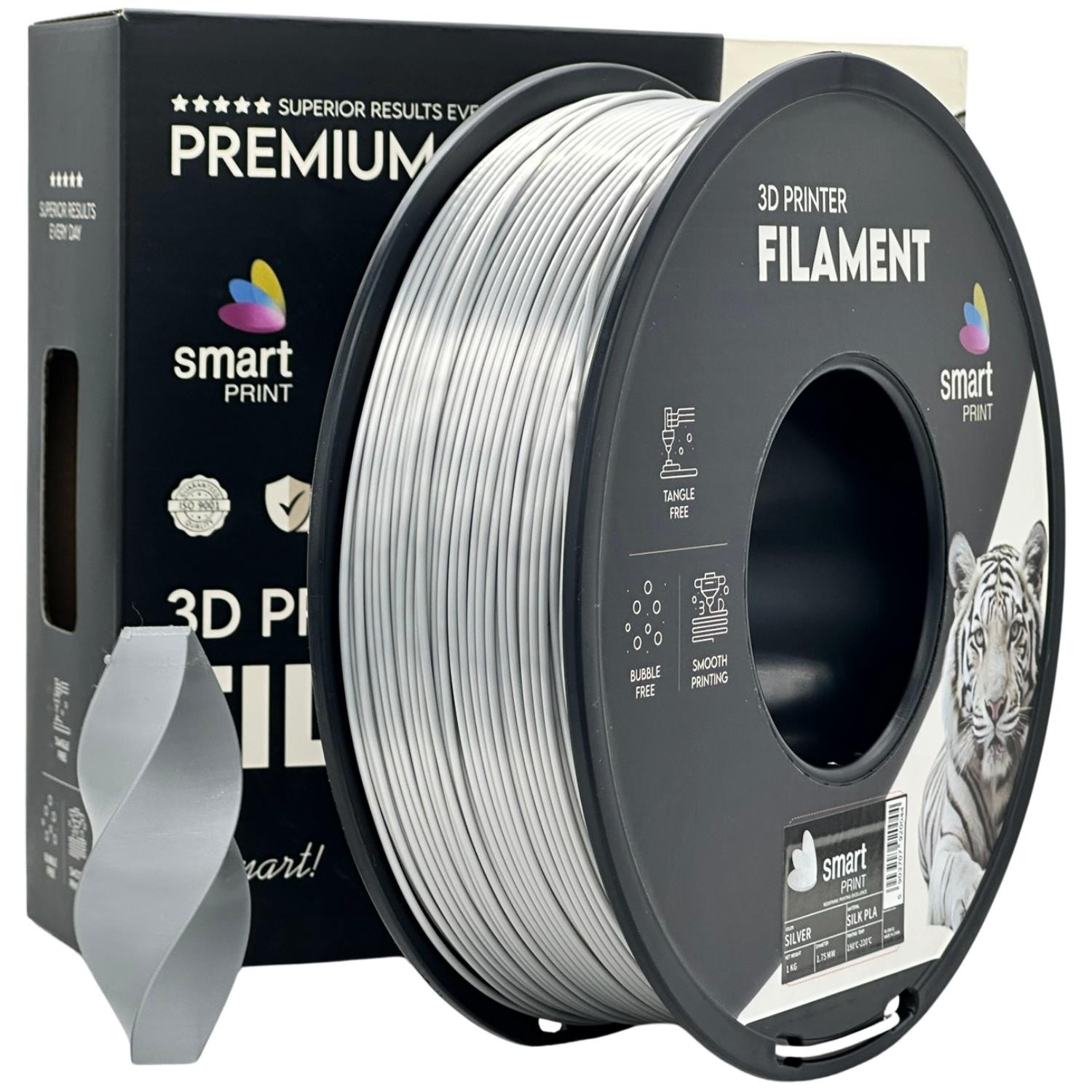 Filament Smart Print PLA Srebrny Jedwabny (SILVER SILK)