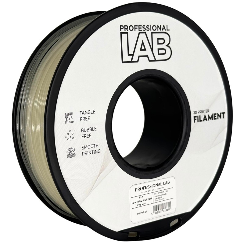Filament Professional Lab PLA Zielony Świecący w ciemności (GREEN GLOW)