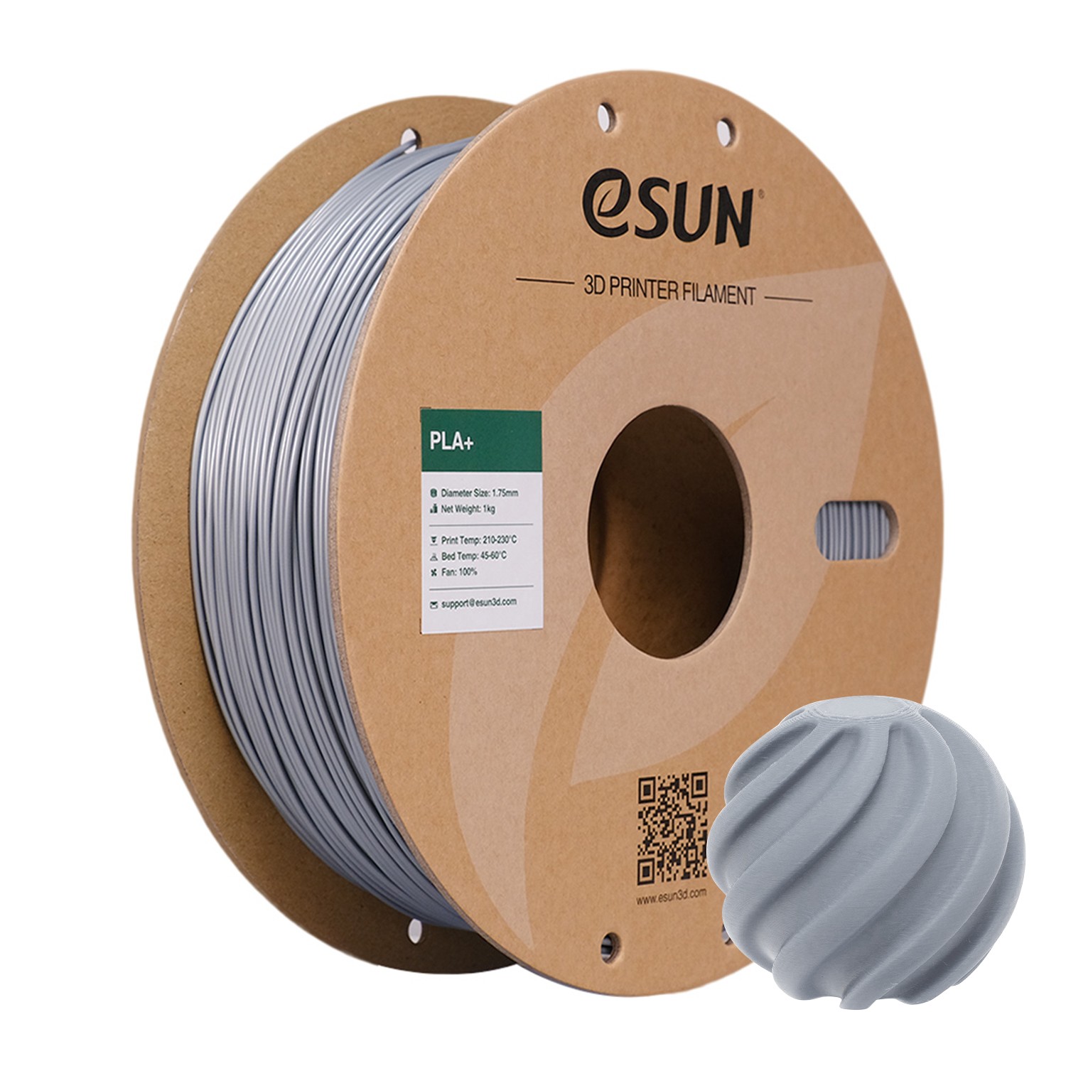 Filament eSUN PLA Plus Srebrny (SILVER)