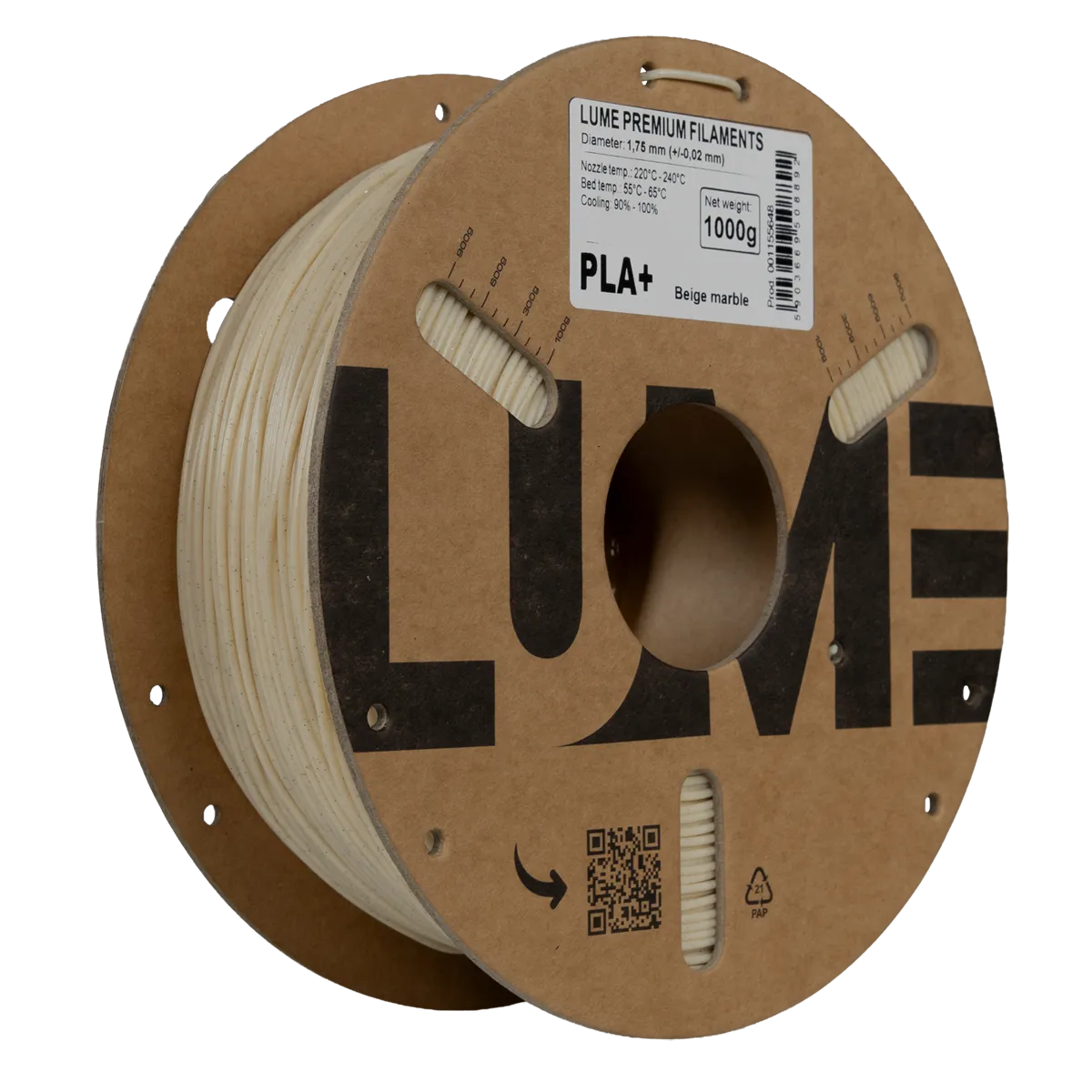 Filament LUME PLA Plus Brązowy Teksturowany (BROWN TEXTURED)