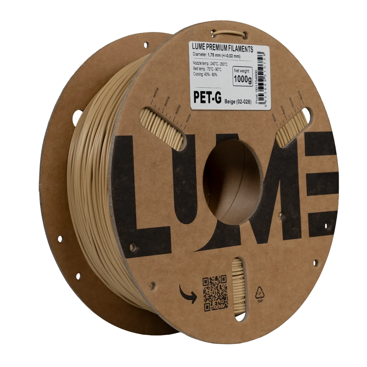 Filament LUME PETG Brązowy (BROWN)